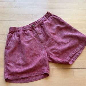 Chubbies Men’s Red medium-Weight Chambray Casual Shorts